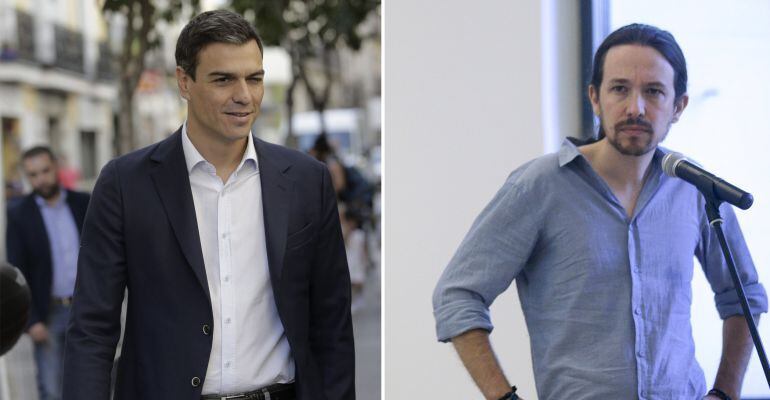 Pedro Sánchez y Pablo Iglesias, en fotografías de archivo