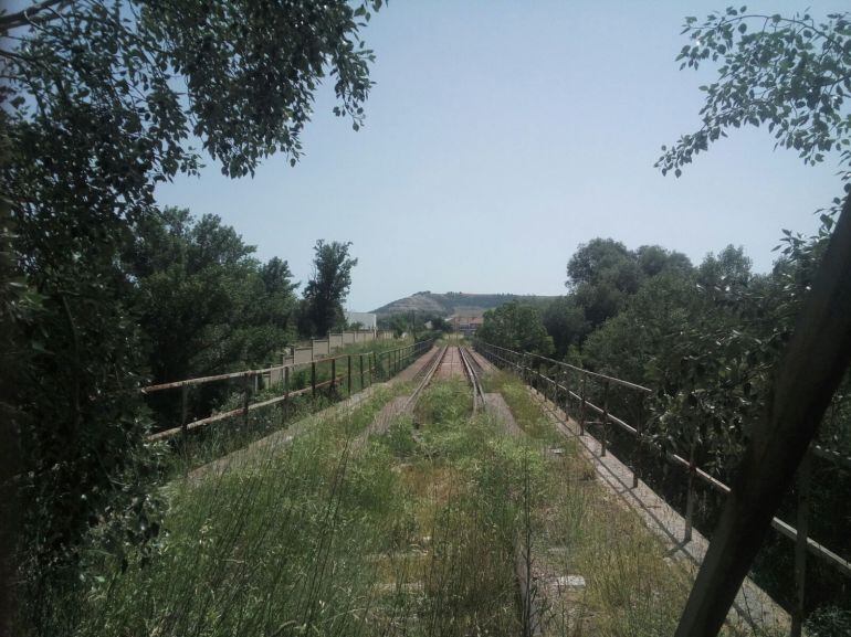 Vías ferréas del puente de hierro 