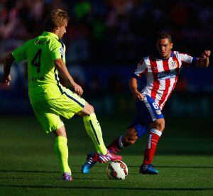 Ivan Rakitic, en el último partido del Barcelona ante el Atlético en el Calderón (0-1).