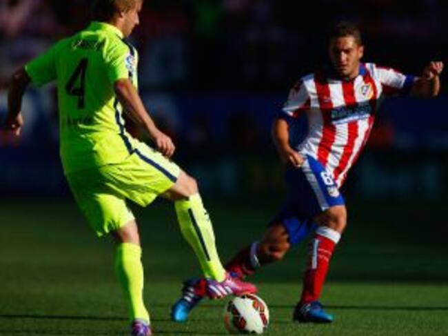 Ivan Rakitic, en el último partido del Barcelona ante el Atlético en el Calderón (0-1).