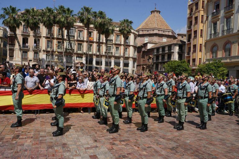 Desfile militar en Málaga en una imagen de archivo.