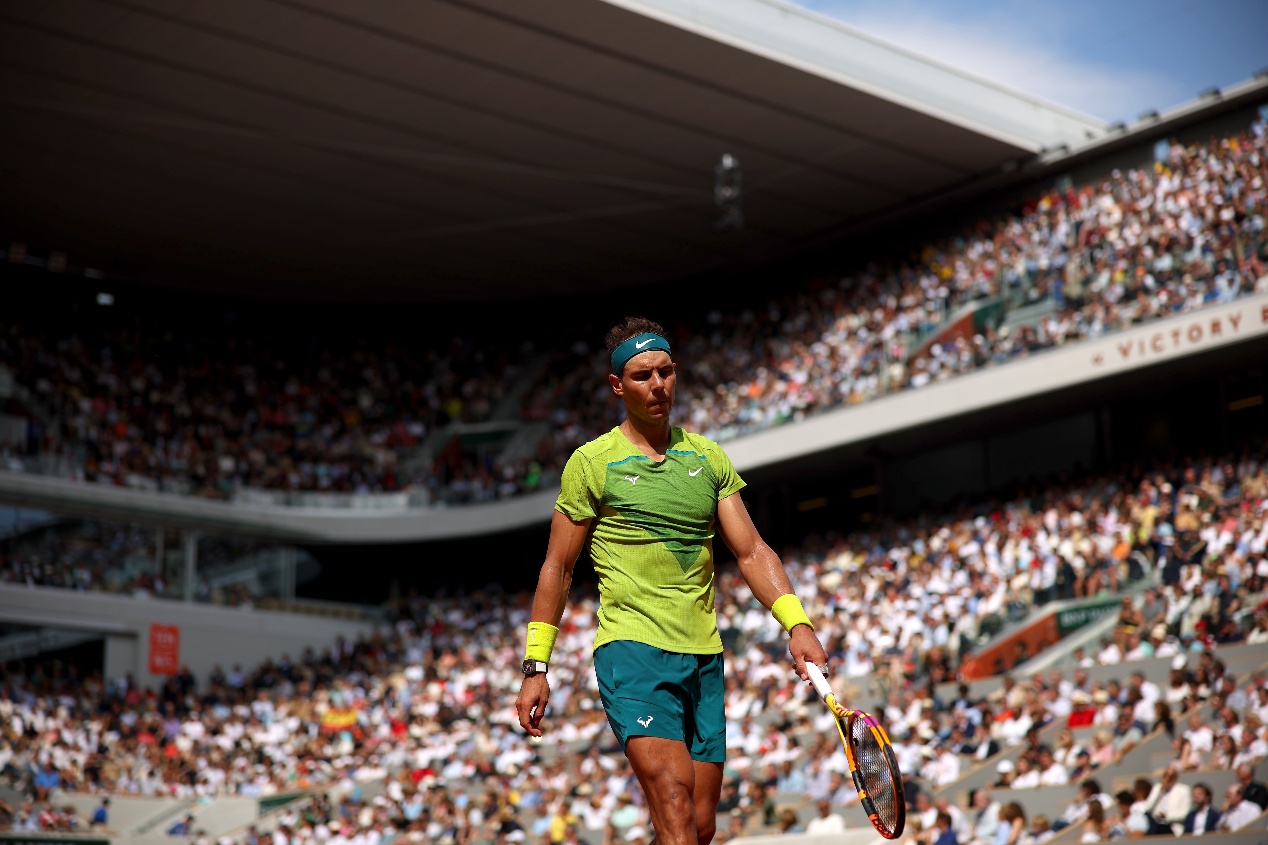 Rafa Nadal, durante la final de Roland Garros en la Philippe Chatrier