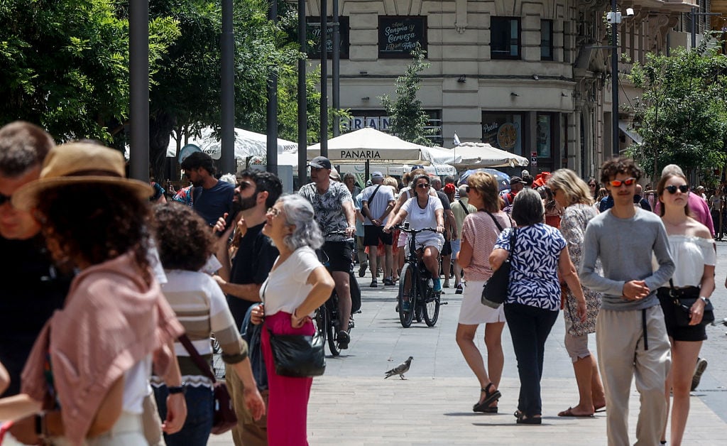 Turistas en València, en una imagen de archivo