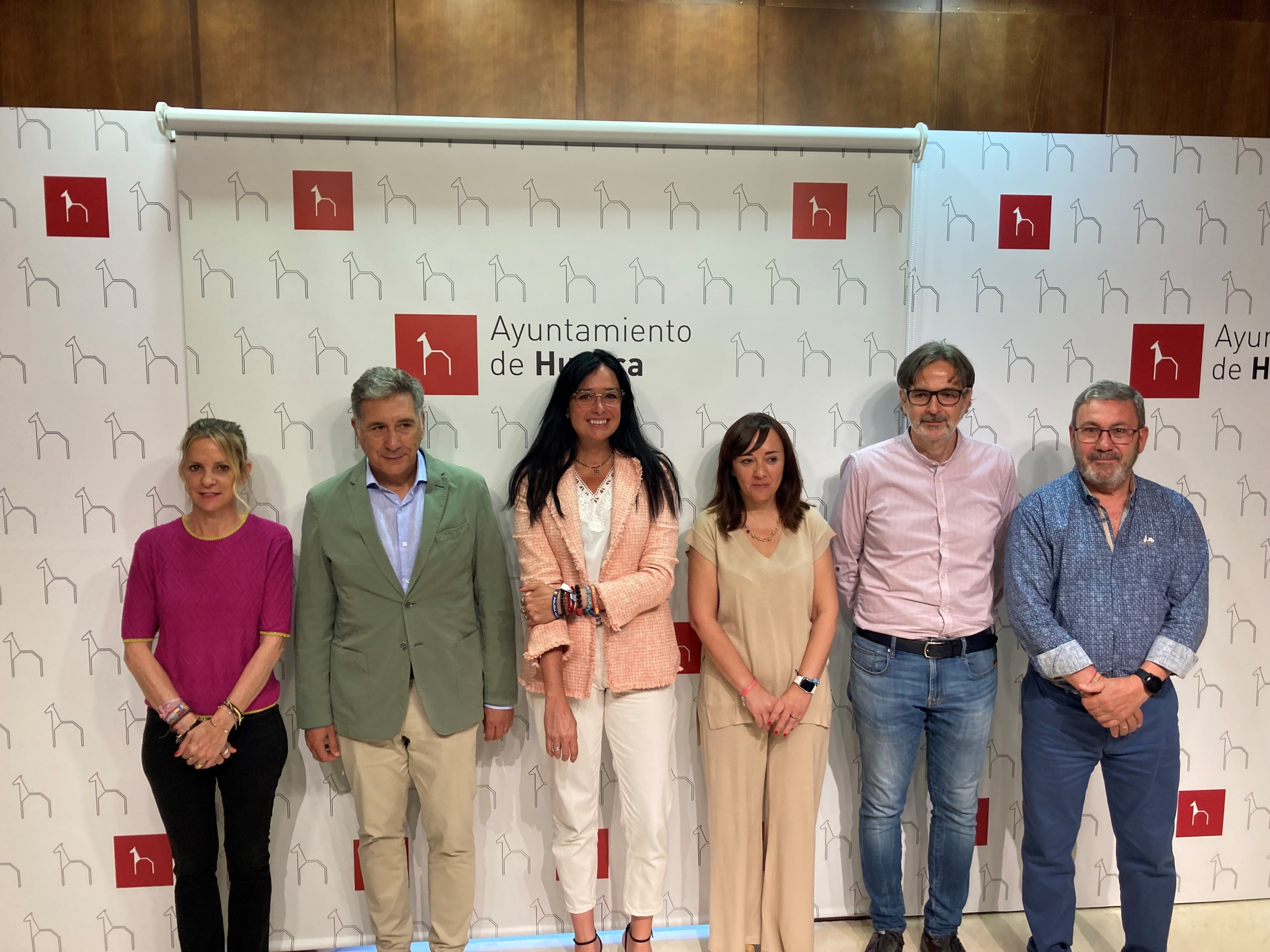 Parte del equipo de gobierno del Ayuntamiento de Huesca