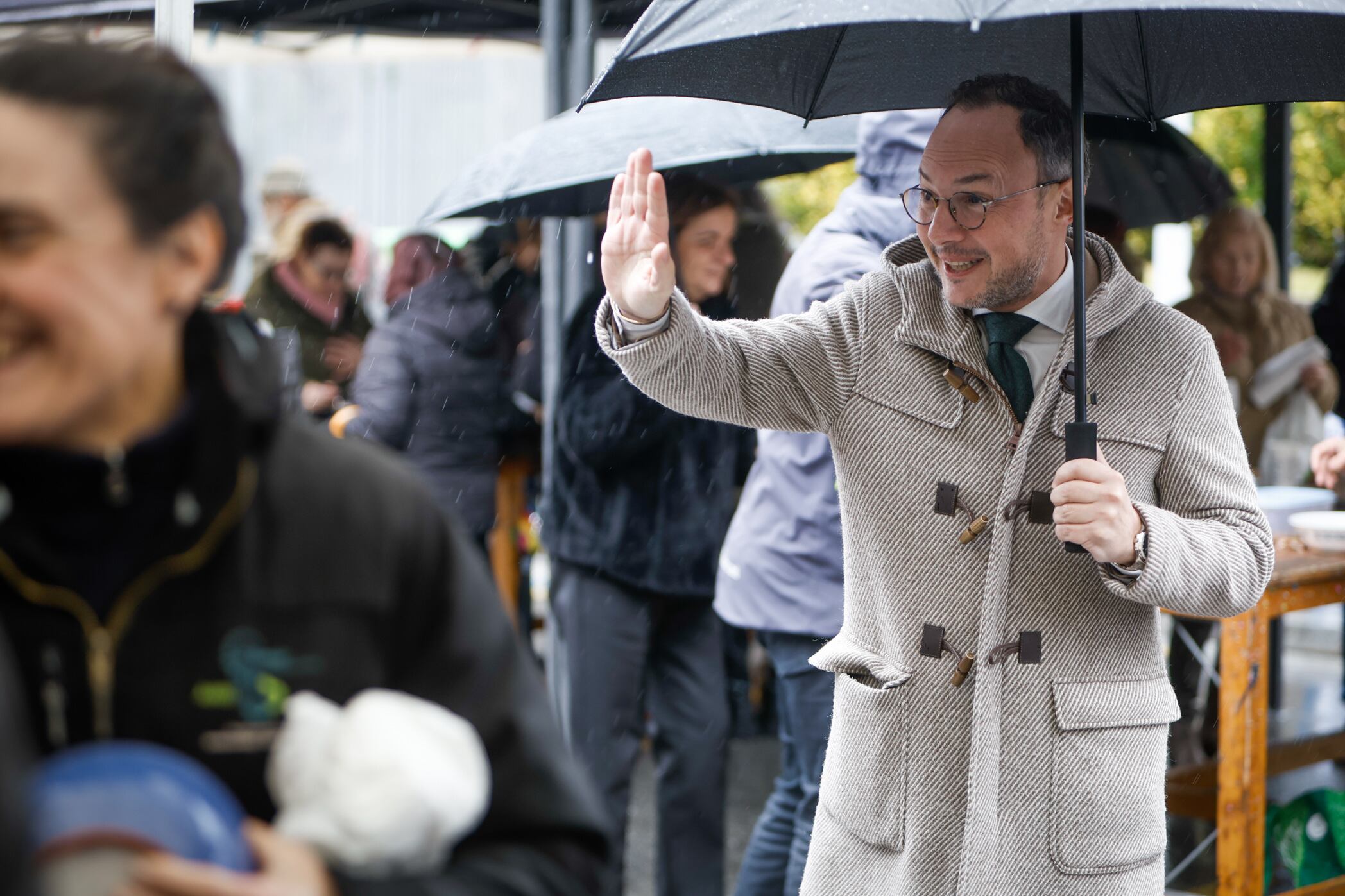 El cap de Govern, Xavier Espot, a l'escudellada d'Escaldes-Engordany.