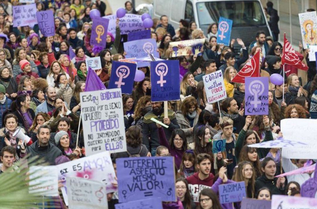 Imagen de archivo de una movilización feminista en Ibiza