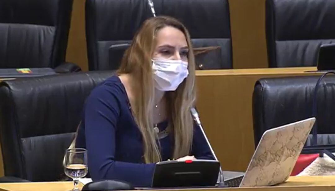 Patricia de las Heras durante una intervención.