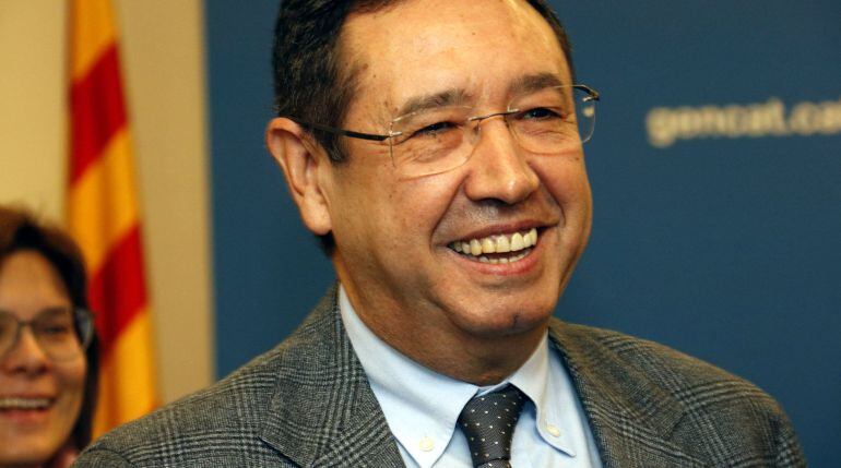 Primer pla del delegat del Govern a Lleida, Ramon Farré, durant el tradicional esmorzar de Nadal amb els mitjans de comunicació, el 15 de desembre de 2016. 