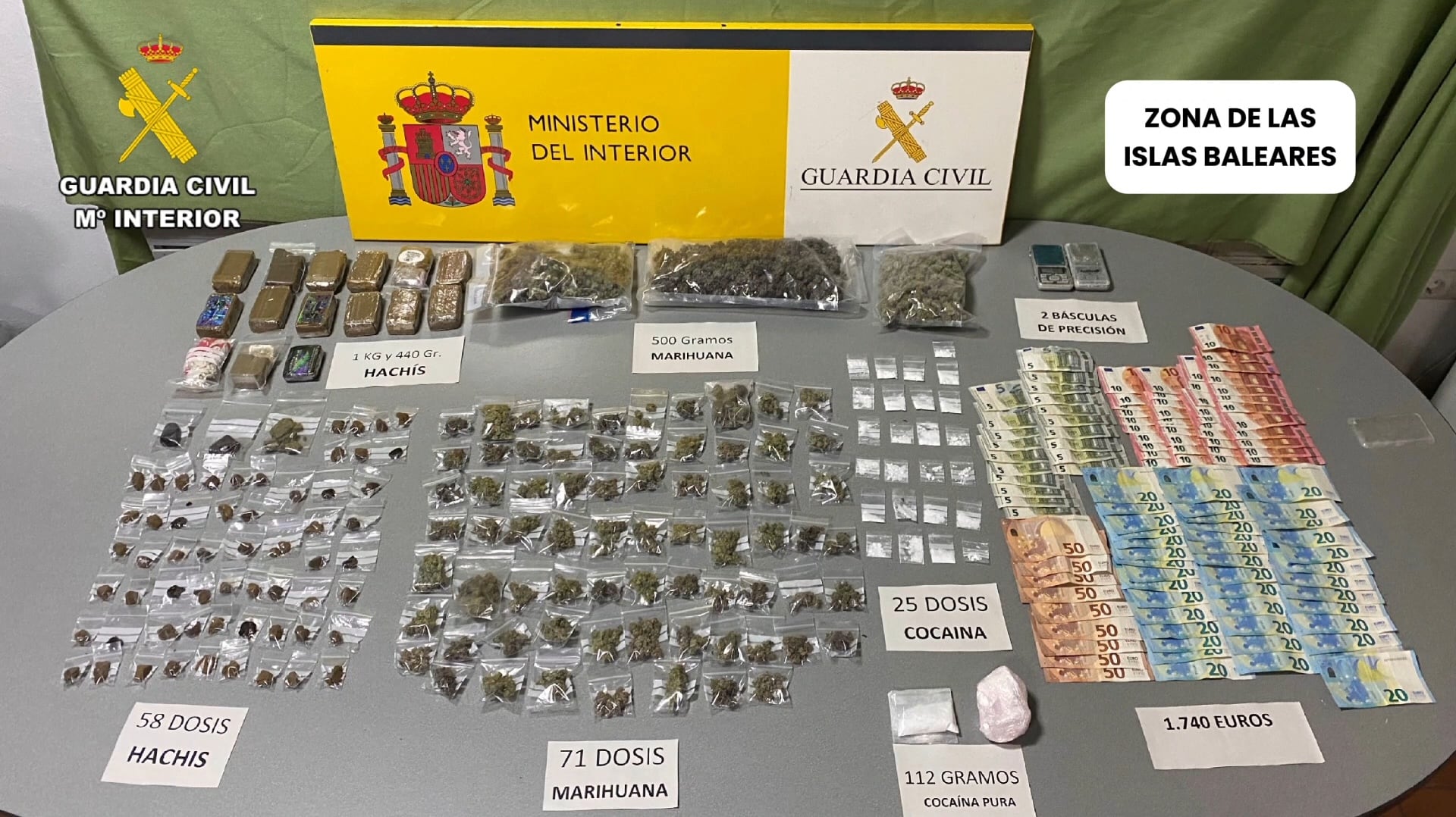 Imagen de la droga intervenida