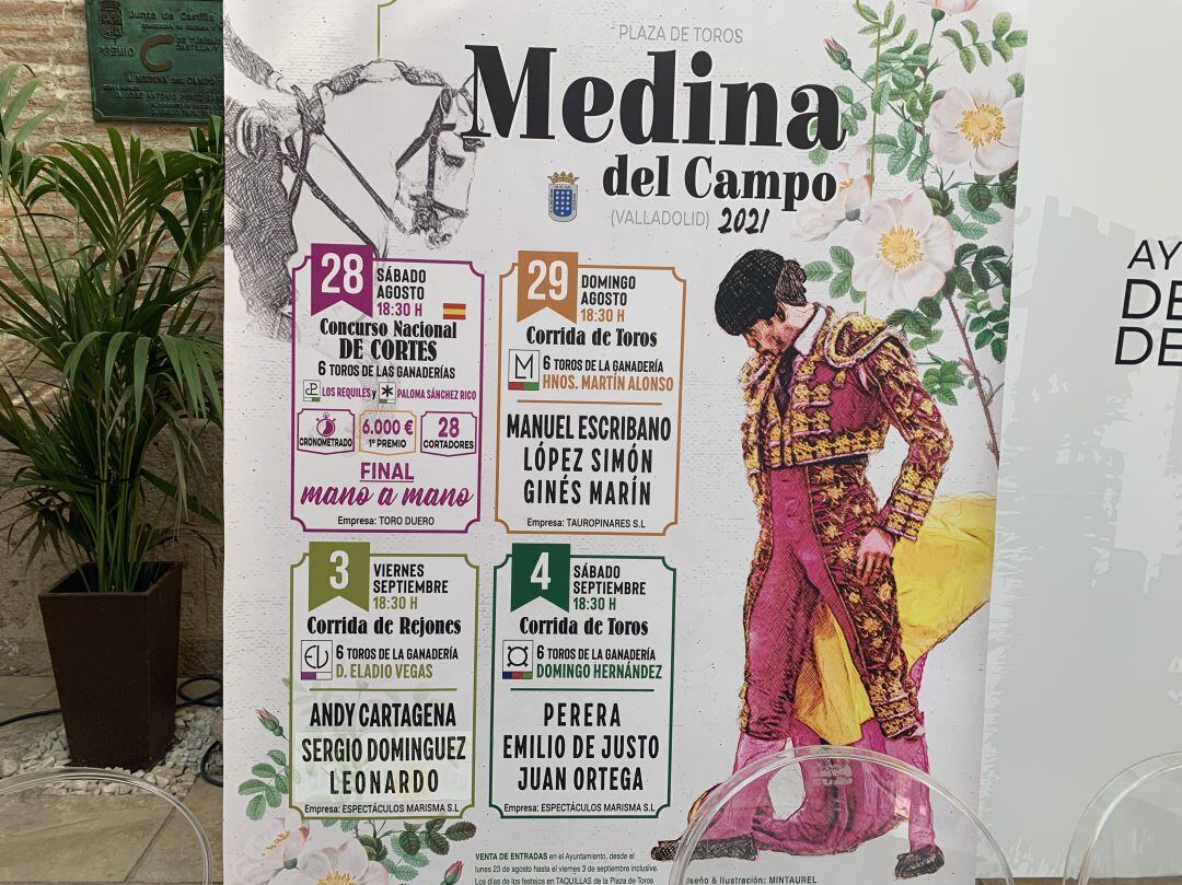 Cartel taurino de Medina del Campo para las fiestas de San Antolín