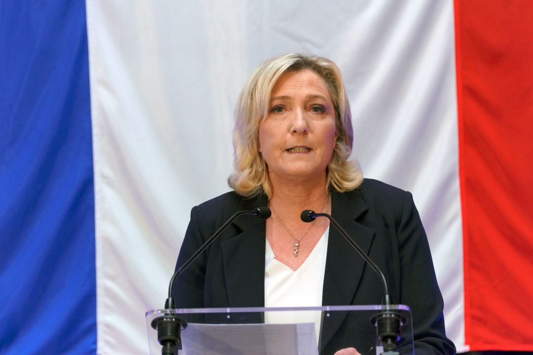 Marine Le Pen, la pasada noche.