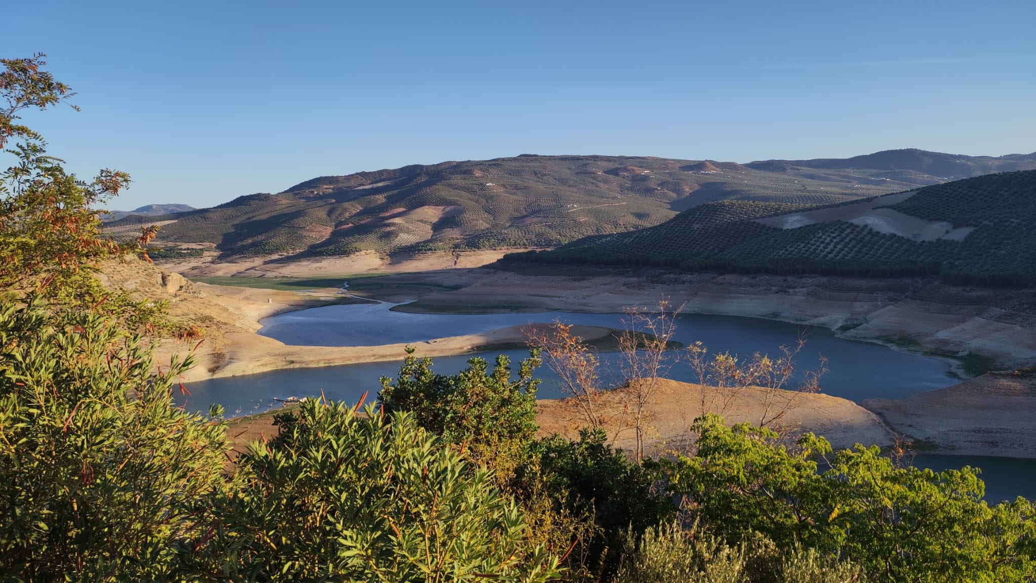 Embalse de Iznájar al 12,5% de su capacidad