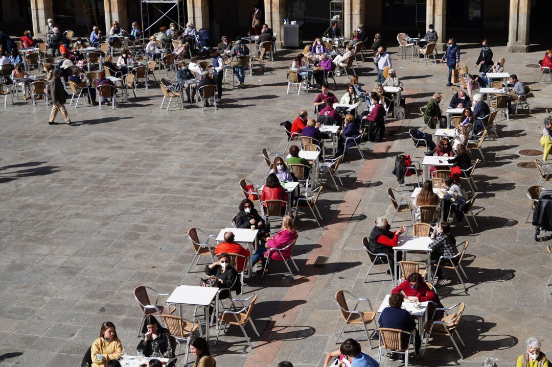Imagen de una terraza hostelera en Salamanca