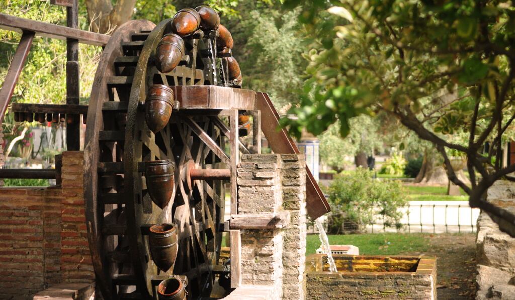 Noria Medieval conservada en el Parque María Cristina de Algeciras