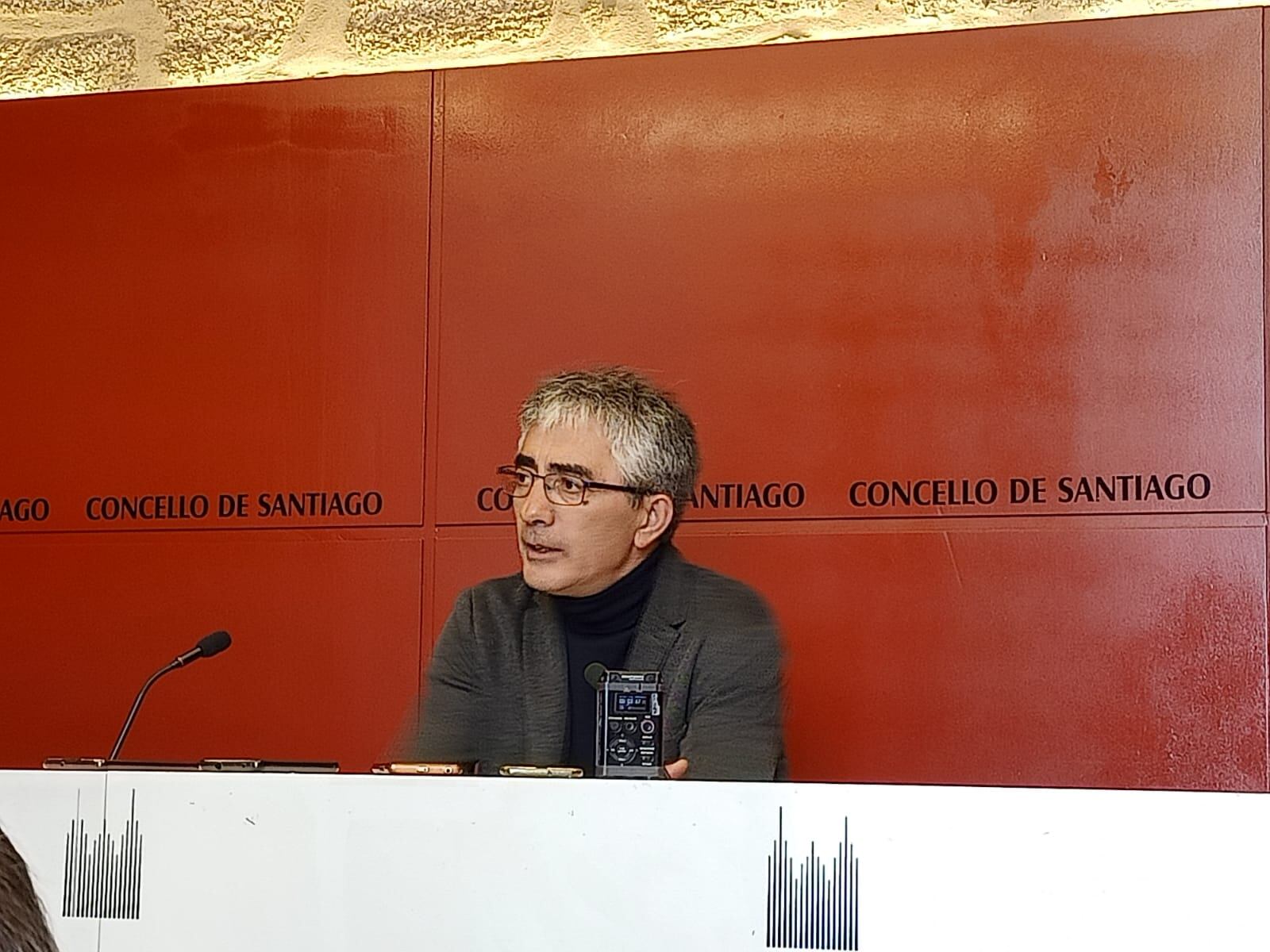 José Manuel Pichel, en la rueda de prensa en la que ha anunciado su dimisión