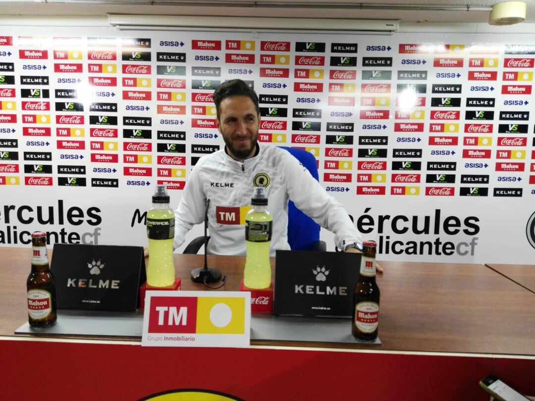 Lluís Planagumà en la sala de prensa del Rico Pérez