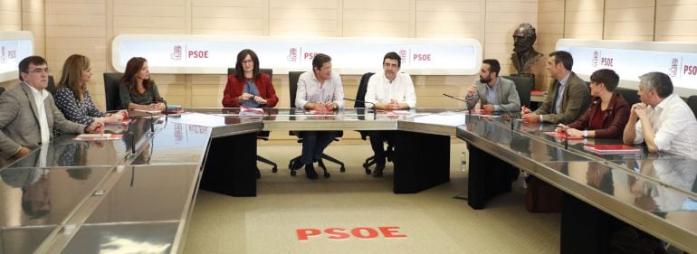 Reunión de la Comisión Gestora del PSOE el pasado 10 de octubre 