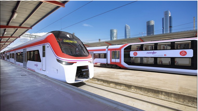 Aspecte dels nous trens de rodalies per Madrid i Barcelona projectats per Alstom