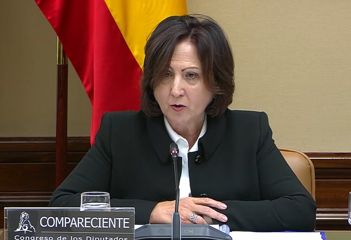 La fiscal de Sala jefa de Penal del Tribunal Supremo, Teresa Peramato, durante su comparecencia en la comisión del Congreso que evalúa su idoneidad para ser fiscal general del Estado.