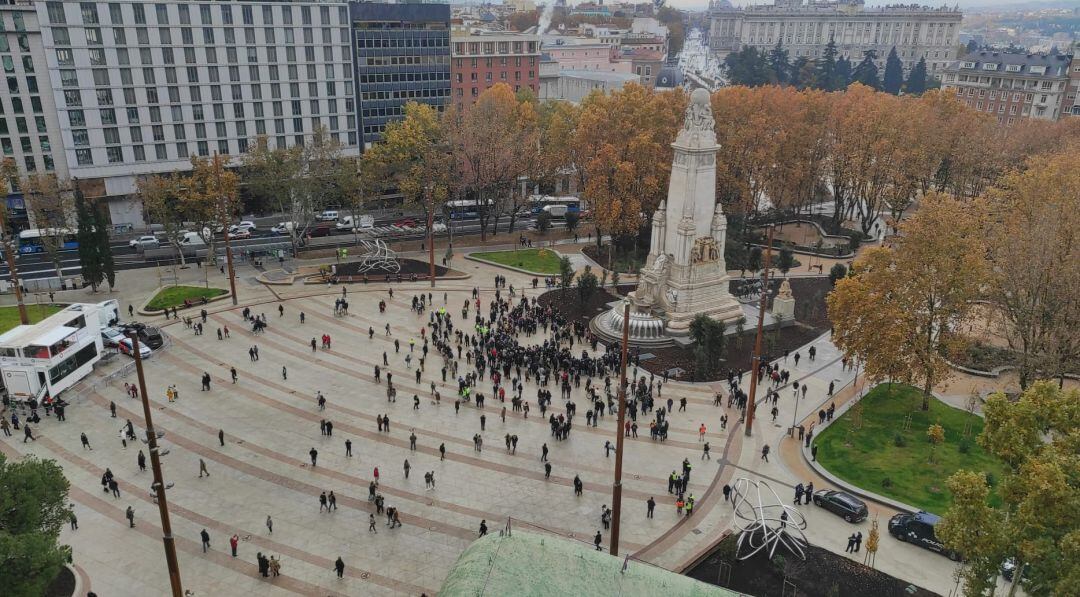 Imagen aérea de la nueva Plaza de España