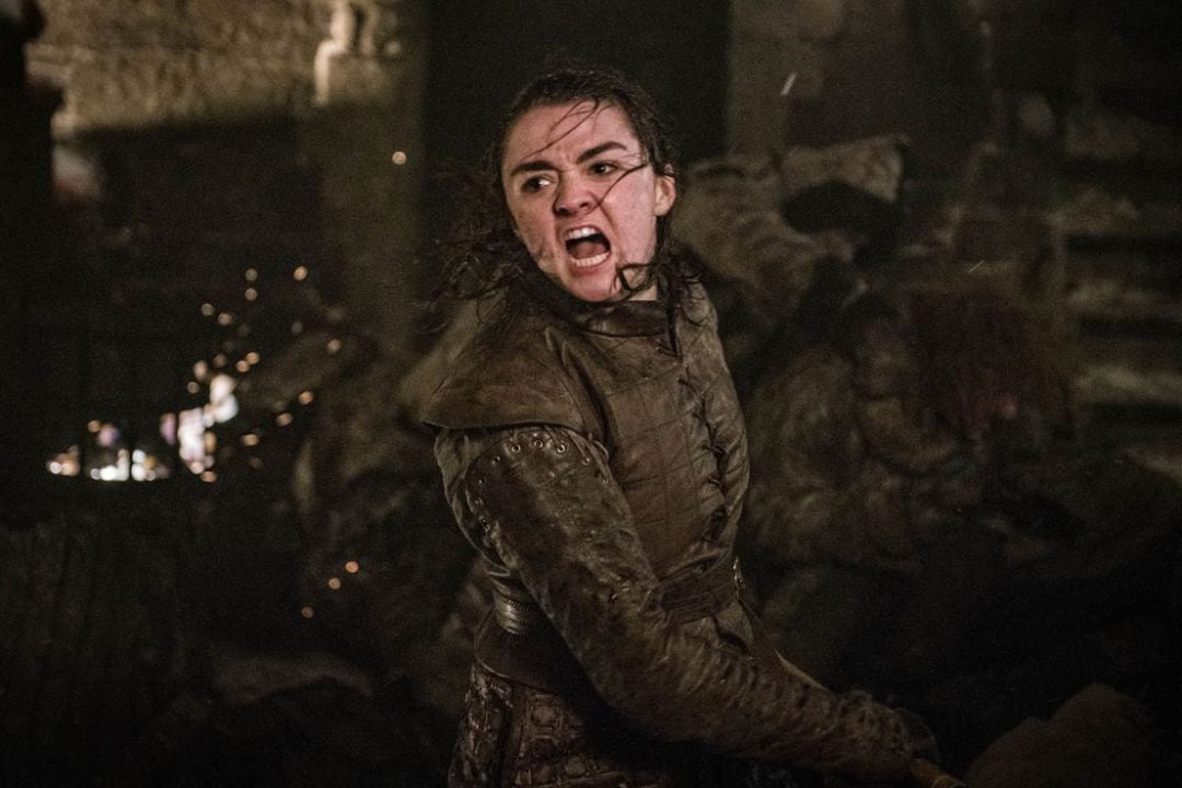 Arya Stark durante el polémico capítulo.