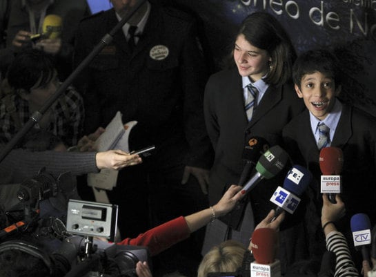 Los niños que han cantado &#039;el Gordo&#039; emocionados contando la experiencia