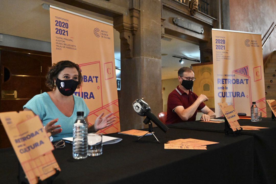 La secretària autonòmica de Cultura de la Generalitat, Raquel Tamarit, ha presentat la temporada de l’Institut Valencià de Cultura a Castelló 2020-2021 junt amb el coordinador de l’IVC a Castelló, Alfonso Ribes