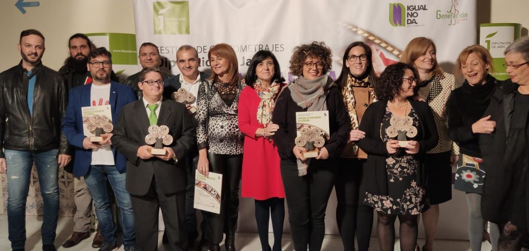 Ganadores de una edición anterior del Festival de Cortometrajes contra la violencia de género.