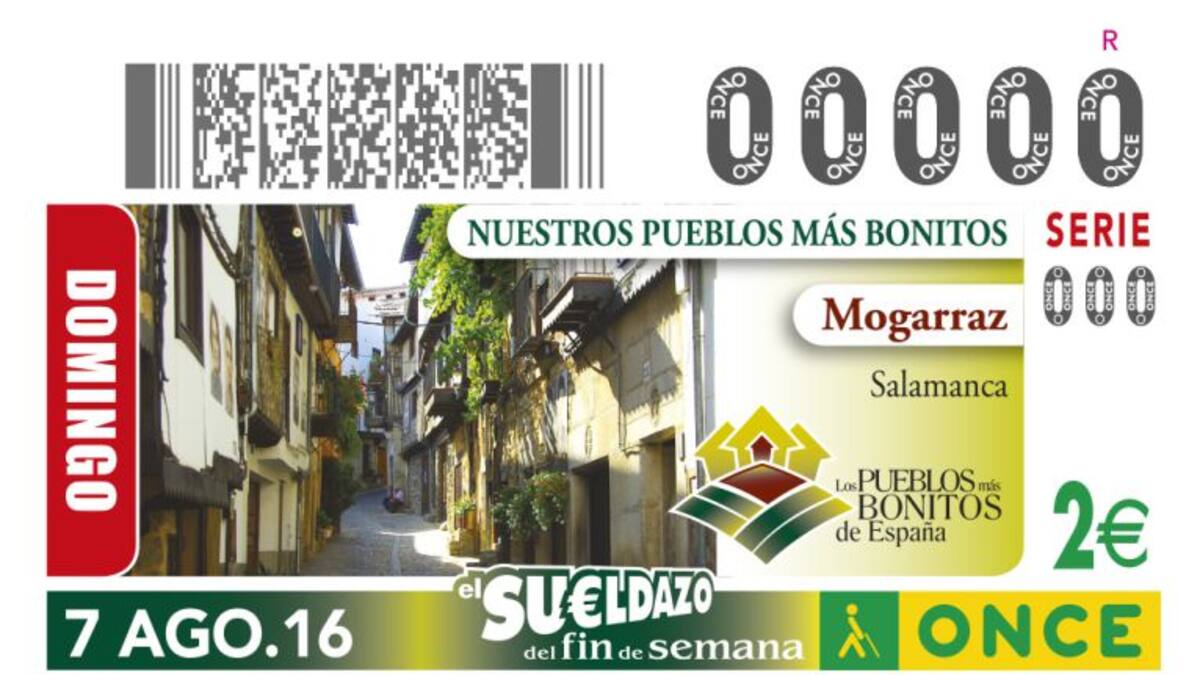 Mogarraz mostrará su belleza en el cupón de la ONCE