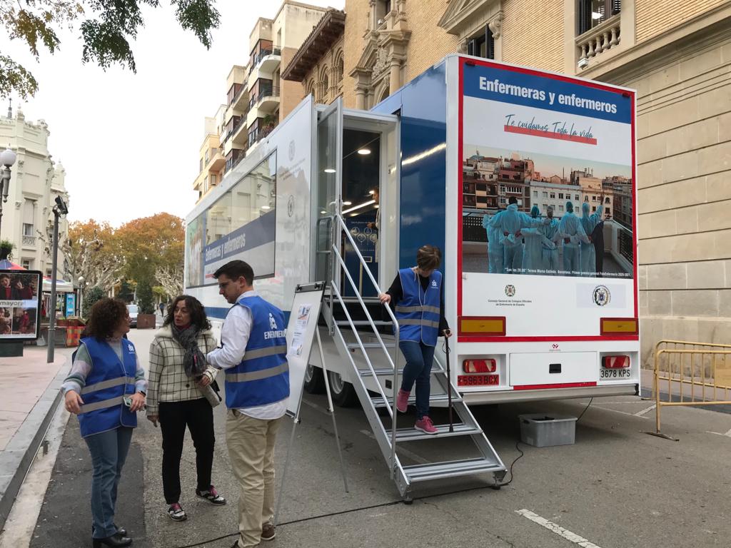 Tráiler de la Ruta Enfermera que ha llegado a Huesca