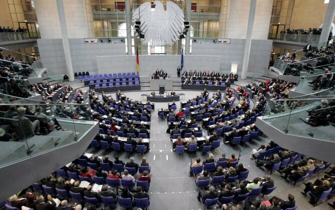 Una fotografía que muestra al Parlamento federal alemán reunido