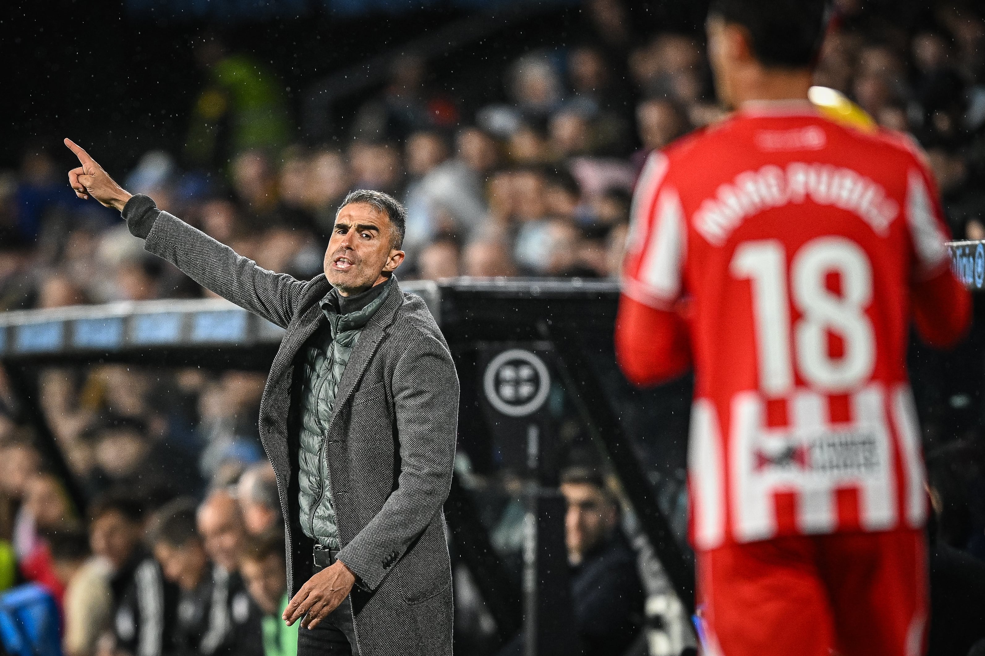 Gaizka Garitano, en su último partido con la UD Almería. (Octavio Passos/Getty Images)