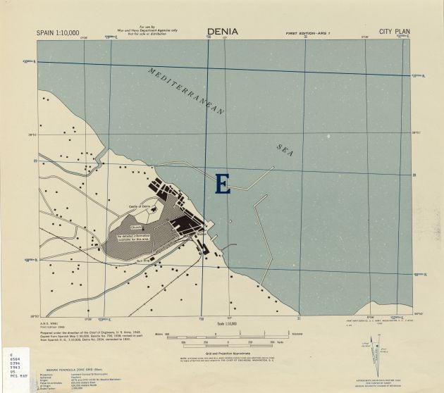 Plano de Dénia del año 1943