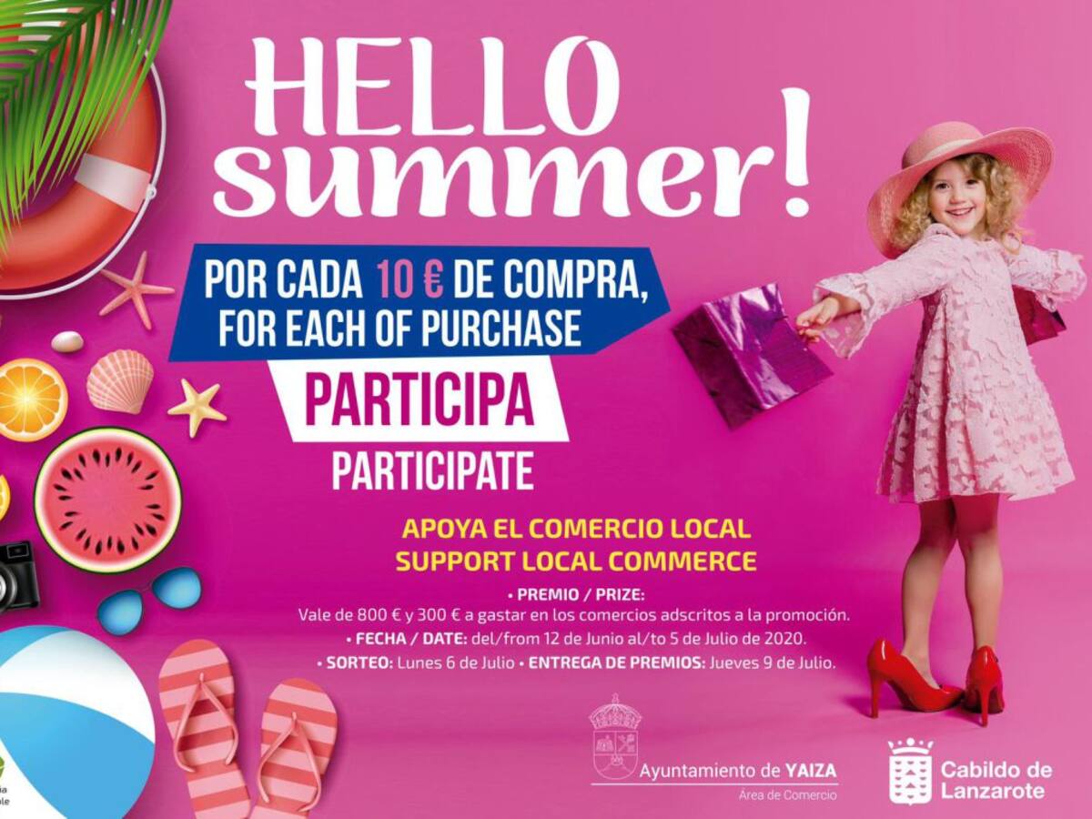 Yaiza lanza la campaña de apoyo al comercio local "Hello Summer"