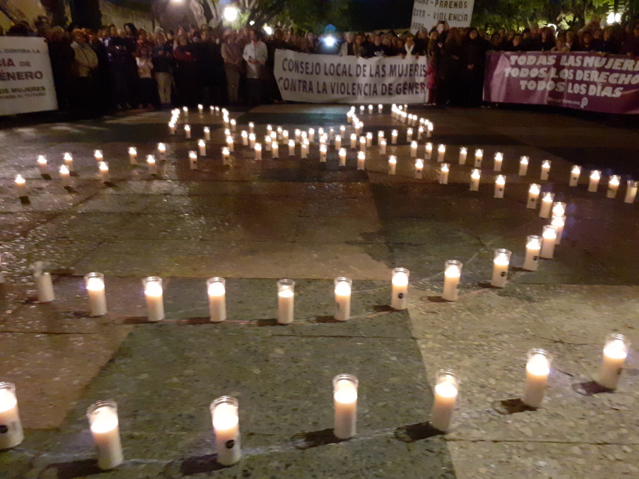 Manifestación contra la violencia machista en Jerez