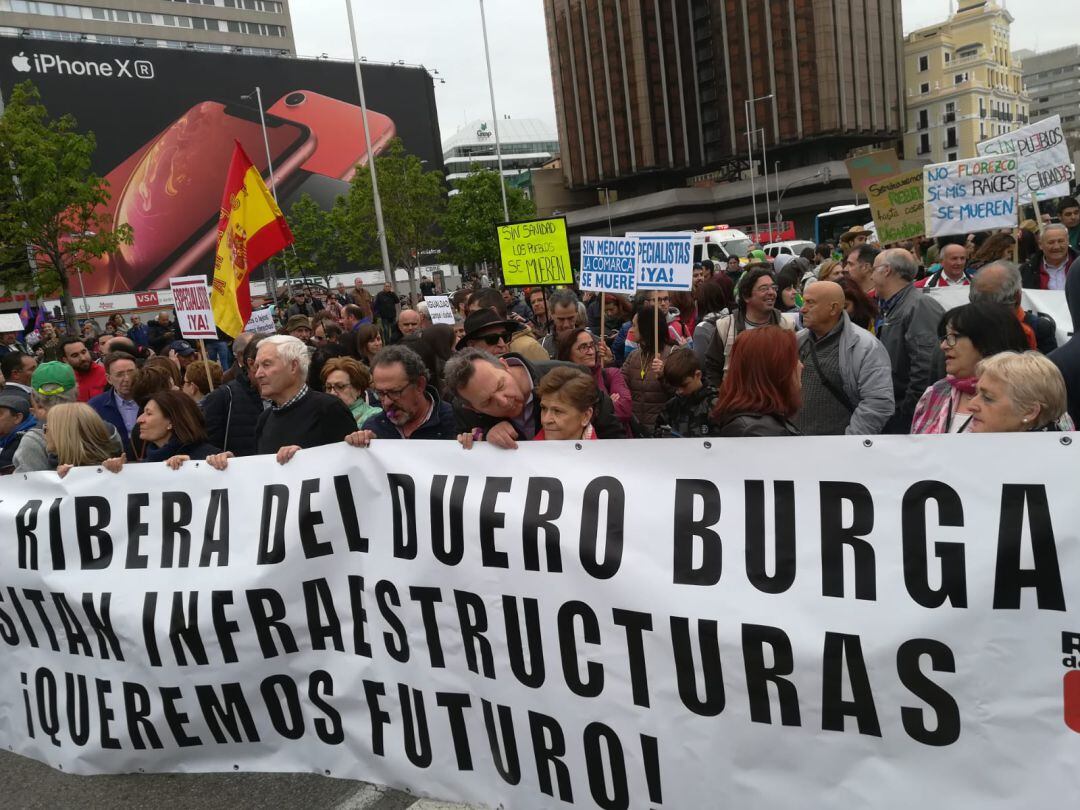 La Ribera del Duero se sumó a la manifestación de la Revuelta de la España Vaciada