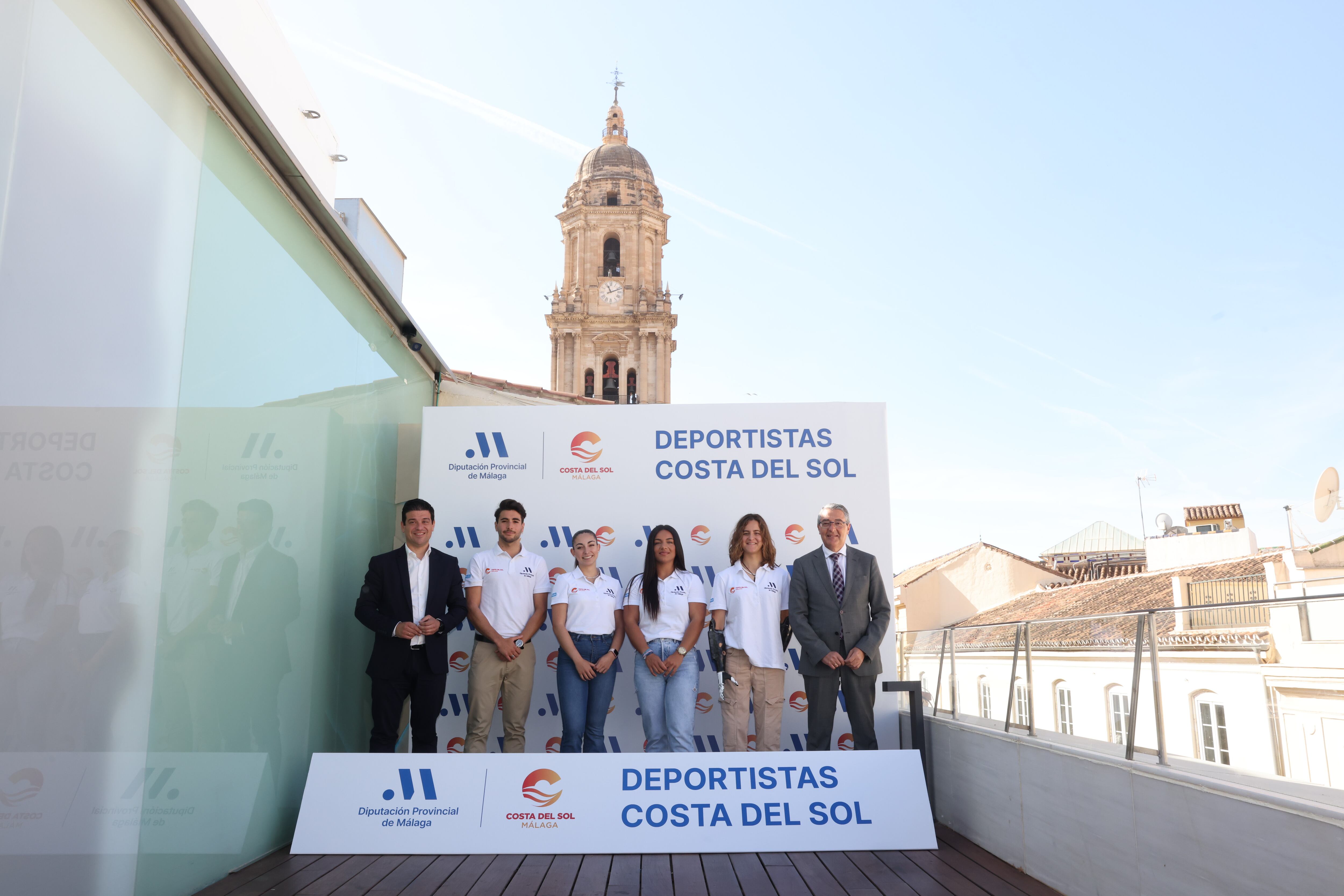 La Diputación de Málaga presenta a los cinco embajadores que llevarán el nombre de la Costa del Sol en sus respectivos deportes