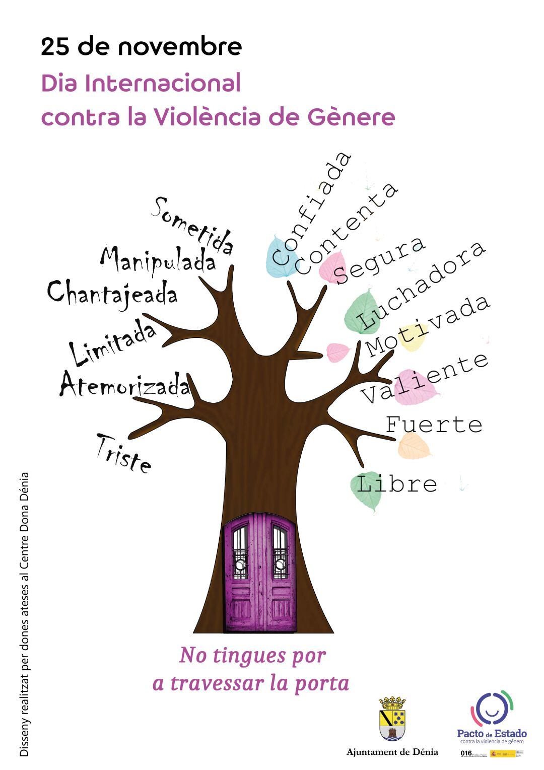 Cartel anunciador del programa con motivo del 25 de noviembre.