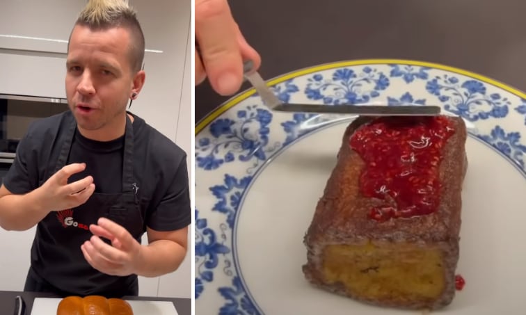 Dabiz Muñoz explica cómo preparar su receta de torrijas &#039;dabiziana&#039;.