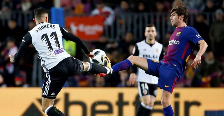 Sergi Roberto, en el momento de la entrada a Andreas Pereira