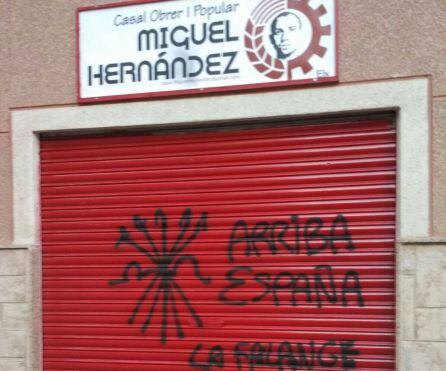 Pintada en la sede del PCPE