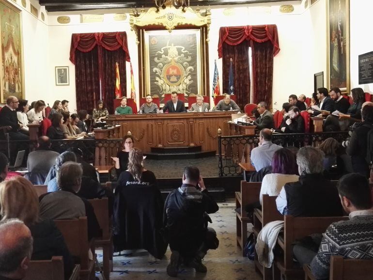 Imagen del pleno municipal del mes de febrero