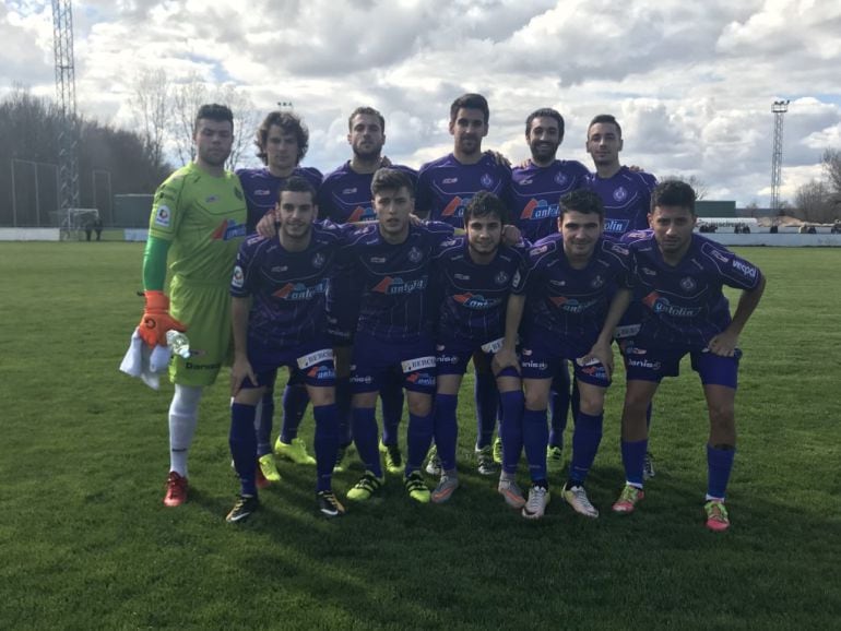 Alineación del equipo morado ayer en Burgos