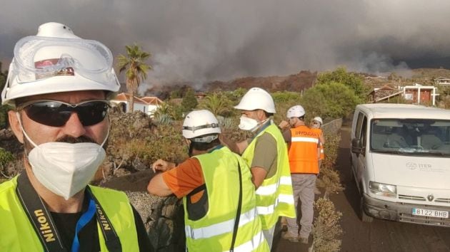 Rafael Becerra, otro de los investigadores de la UCLM que se desplazaron hasta el volcán la semana pasada.