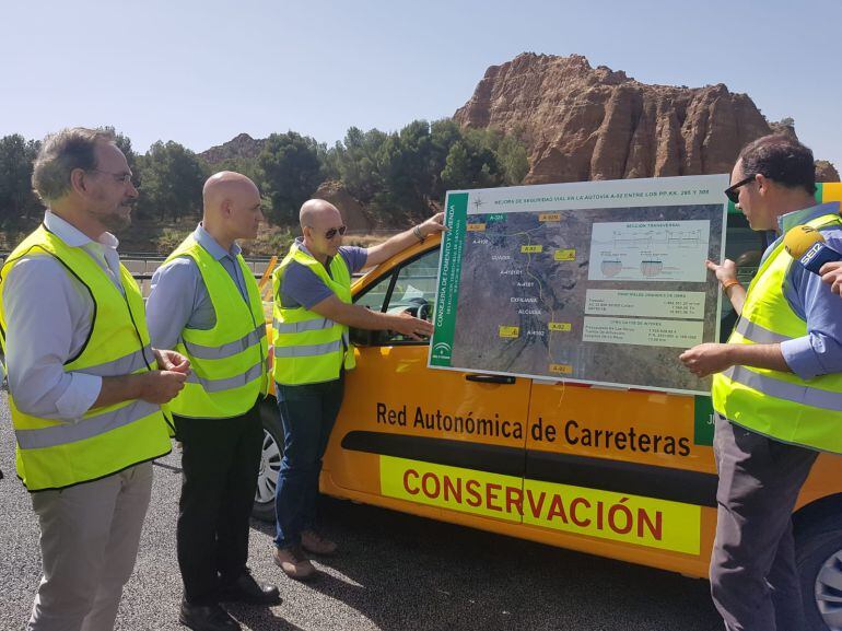 Visita a las obras en la A92 entre Guadix y La Calahorra.