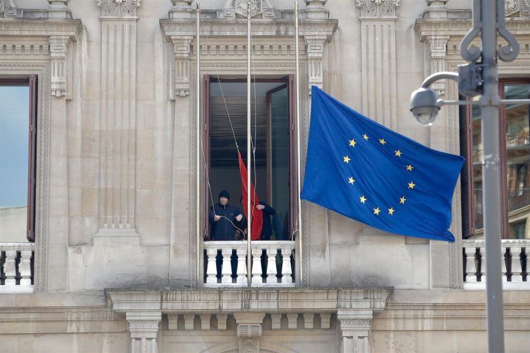 Imagen de la bandera de la Unión Europea.