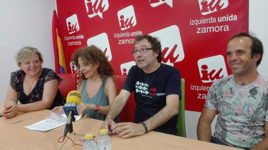 Ana Belén Sánchez, Laura Rivera, Miguel Ángel Viñas y David Alonso durante la rueda de prensa