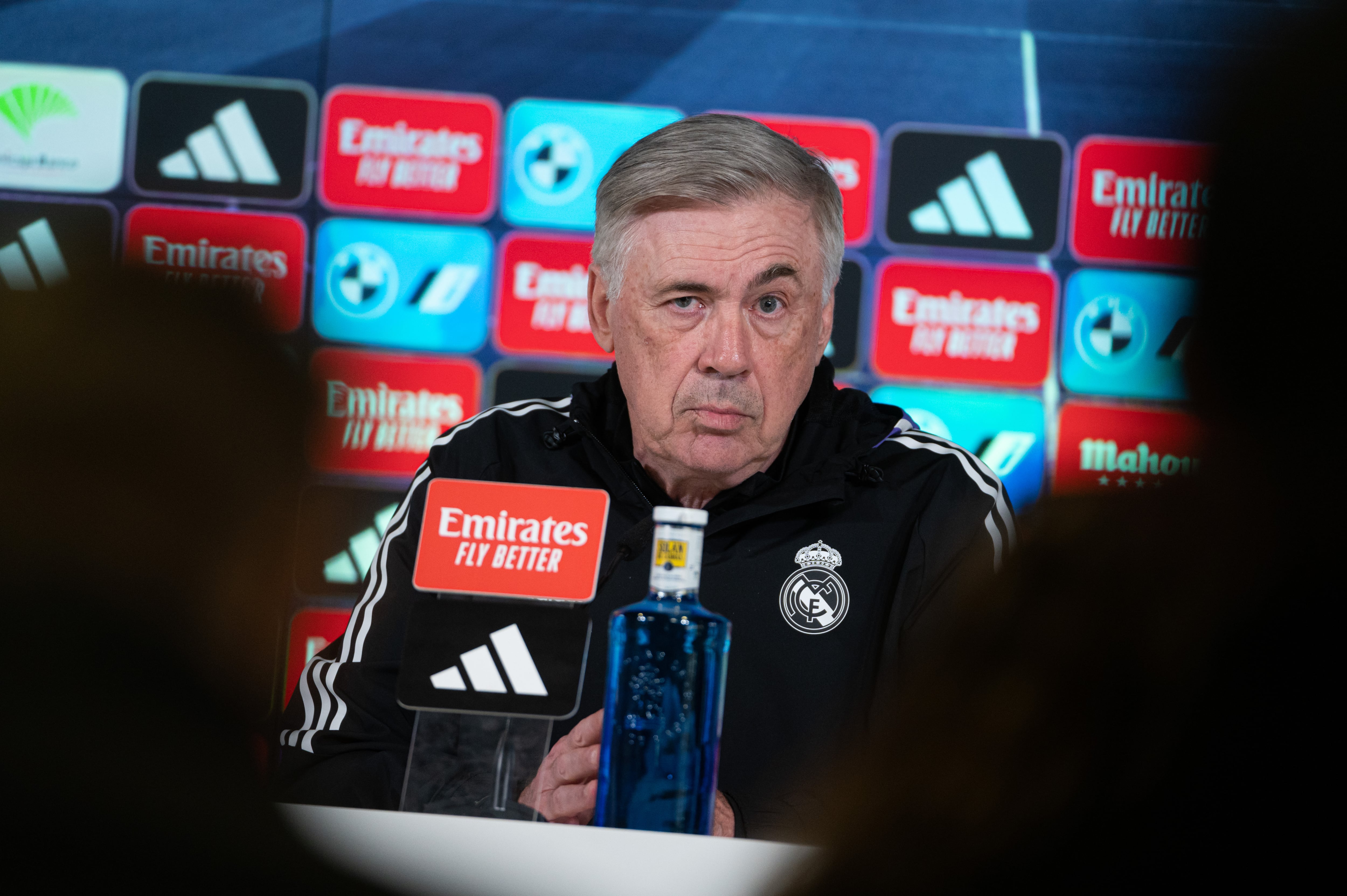 Ancelotti, en rueda de prensa.