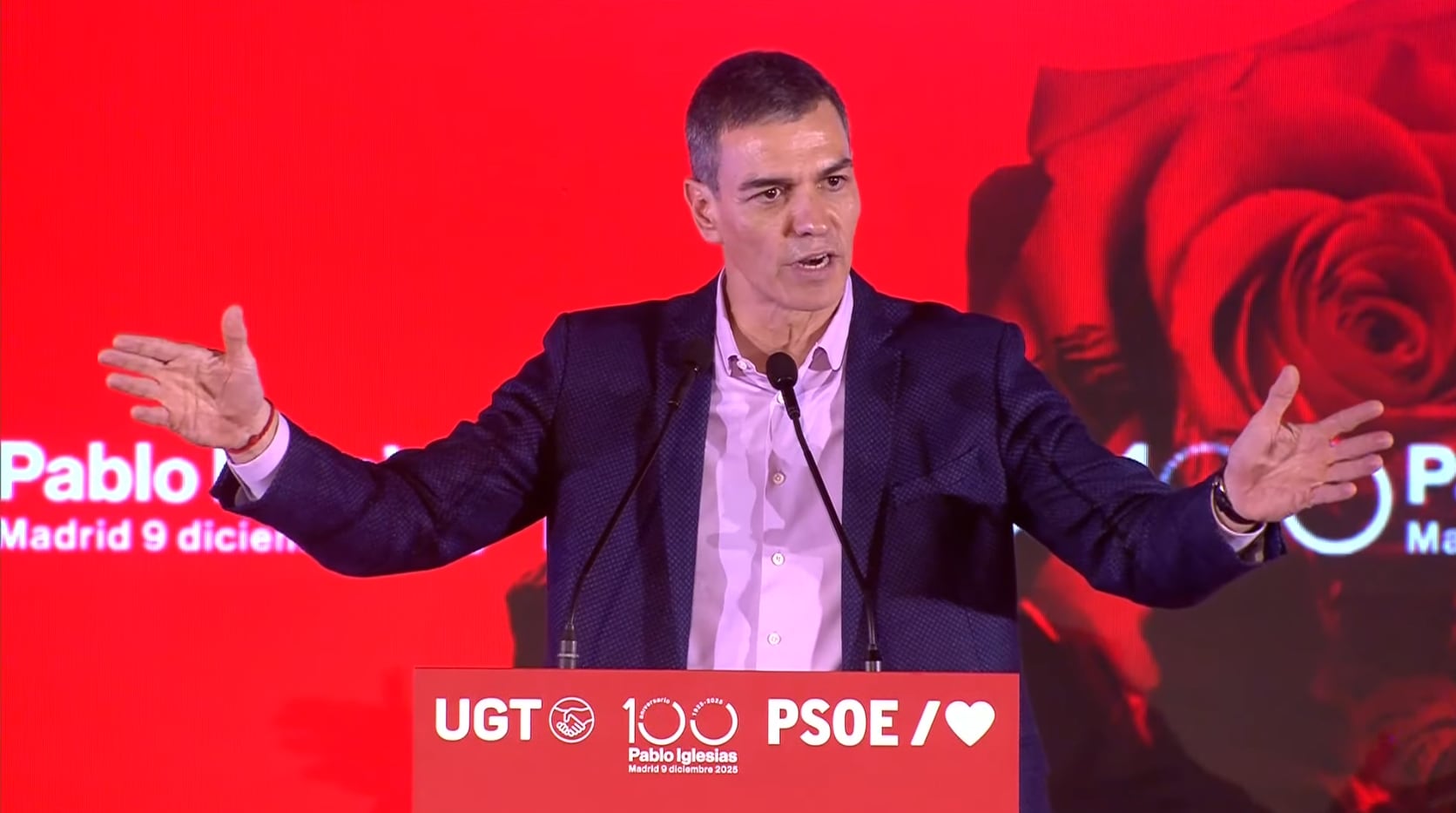 Sánchez en el evento del PSOE.