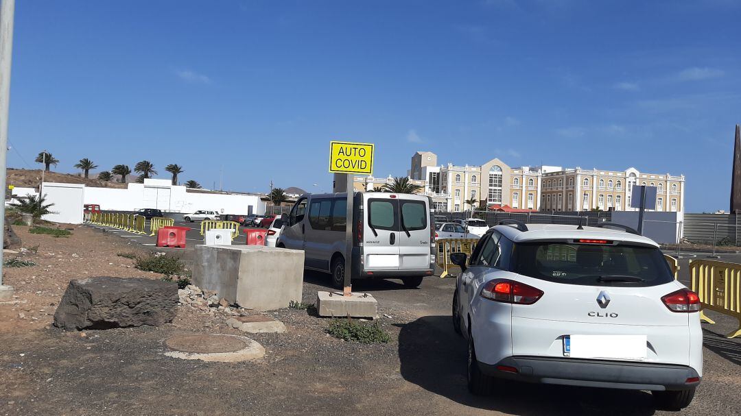 El Auto Covid instalado en Arrecife, Lanzarote.